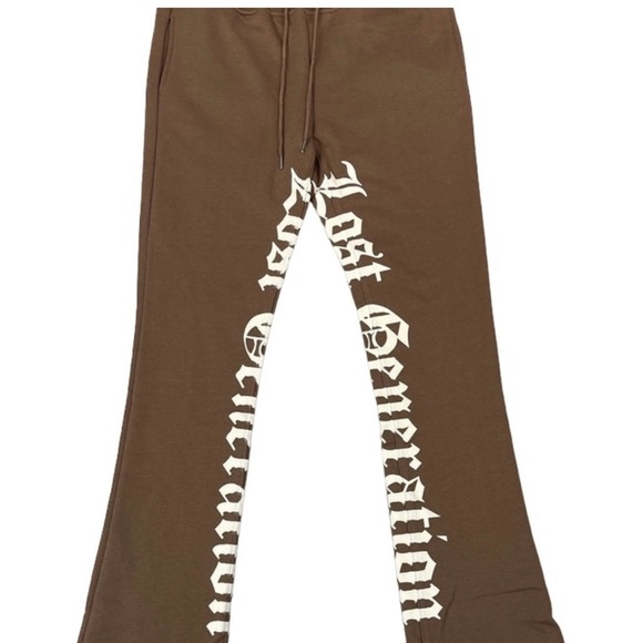 Men’s Lost Generation stack joggers xxl Brown - Picture 2 of 2